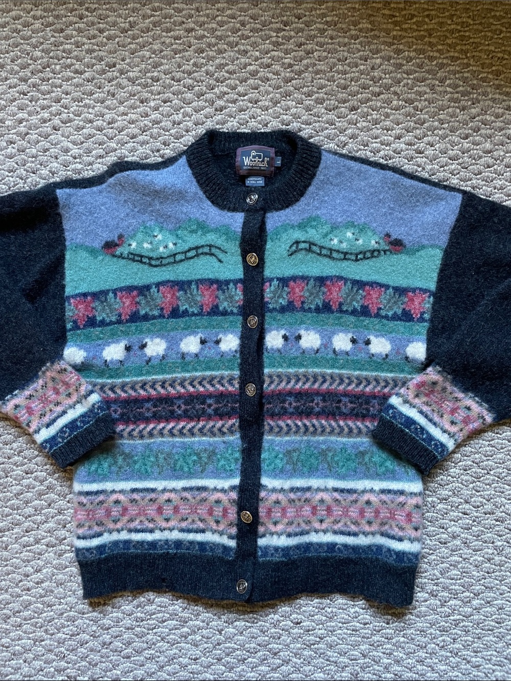 Vintage Woolrich knit button up sweater